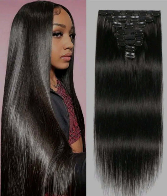 Long Straight Clip In Extensions