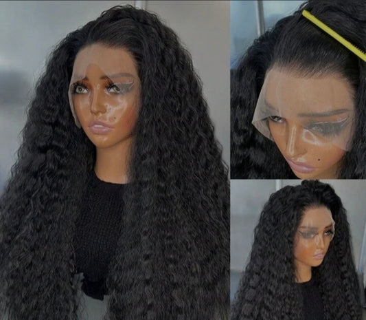 Long Wavy Water Kanekalon Heat Resistant Wig - Human Blend