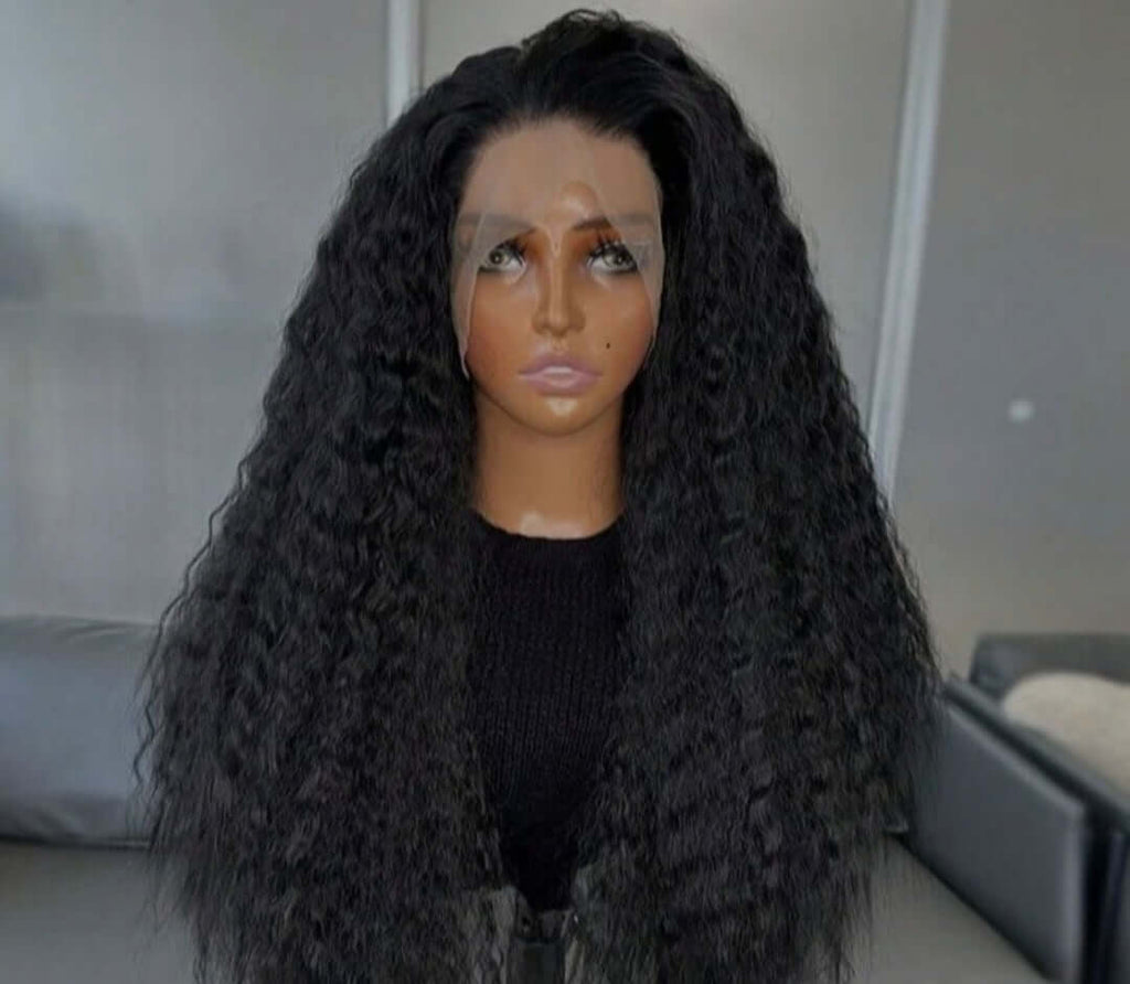 Long Wavy Water Kanekalon Heat Resistant Wig - Human Blend