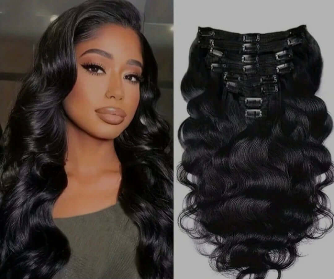 Black Body Wave Clip In Extensions